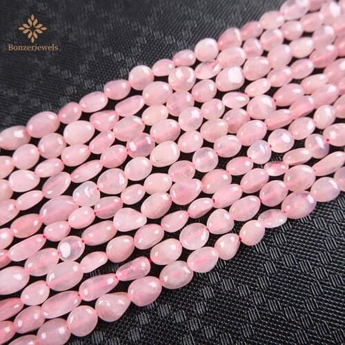 Wholesale 6-8mm Natural Madagascar Rose Quartzs Irregular Nuggets Beads For Making DIY Necklace Bracelet Jewelry Accessories