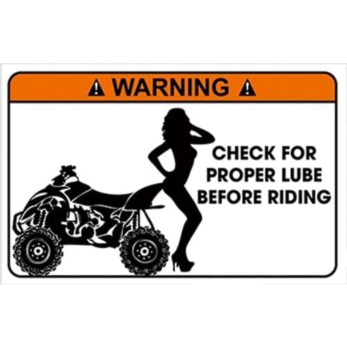 Popular Car Stickers Styling Glossy Sticker Funny Warning Sticker Quad ATV Bike Joke Gift Waterproof Car Sticker Apply To Car