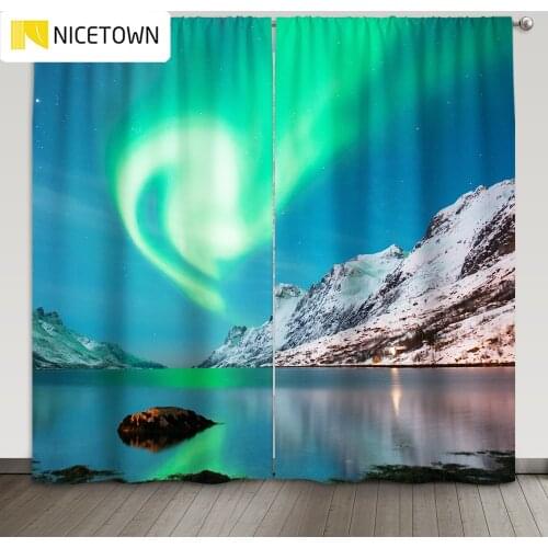 NICETOWN 1pair Morden Bedroom Blackout Curtain Luxury Curtains New Products 2019 3d Printed Planets Office Decoration Modern