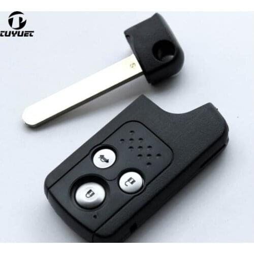 Replacement 3 Buttons Smart Card Shell For Honda Accord Spirior Smart Remote Key With Key Blade with Groove