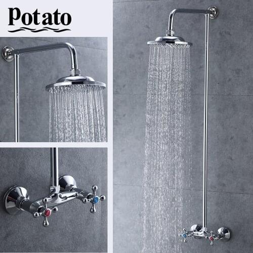 Potato Bathroom Shower Faucet Shower Set Economic type Faucet Bath Taps Rainfall Shower Head Mixer Bathtub p3565
