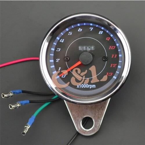 Universal 13000 RPM Scooter Analog Tachometer Gauge With Night Light for Motorcycle