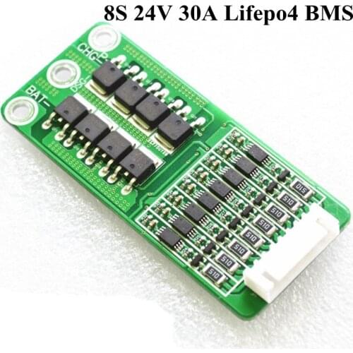 High Quality 8S 24v Lifepo4 Battery Protection Board 8 String 24v 30A BMS Is Available for Electric Bicycle Solar System