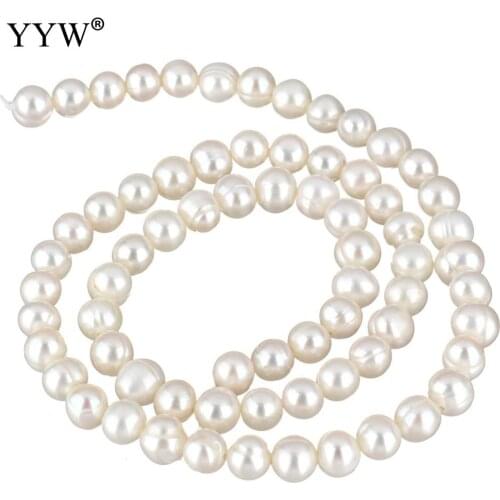High Quality 5-6mm Natural Freshwater Pearl Beads white Potato Pearl Loose Beads DIY Necklace Bracelat Earrings Jewelry Making