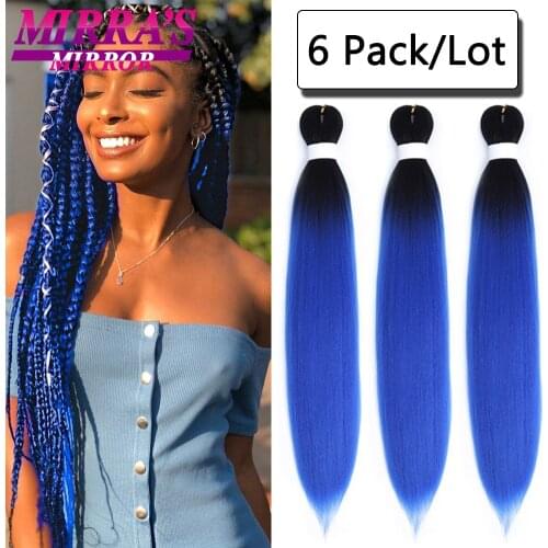 Mirra’s Mirror Braiding Hair Extensions For Women 24inch Synthetic Extensions Hair For Braiding Twist Box Braids Hot Water Set