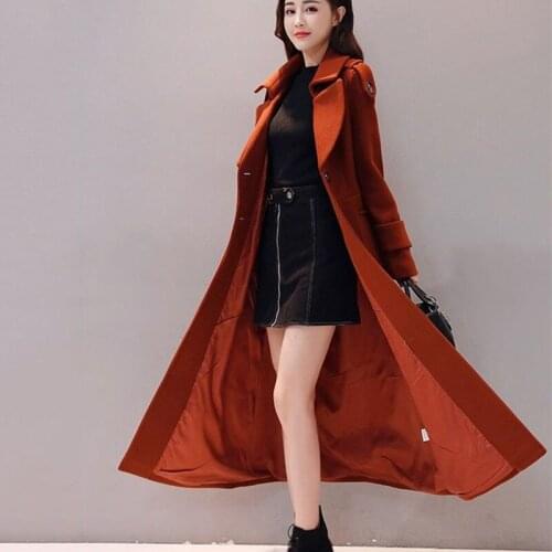 Womens jacket Autumn Winter Womens Woolen Jacket 2021 New Casual Solid color Temperament Long Woolen Jacket JK85