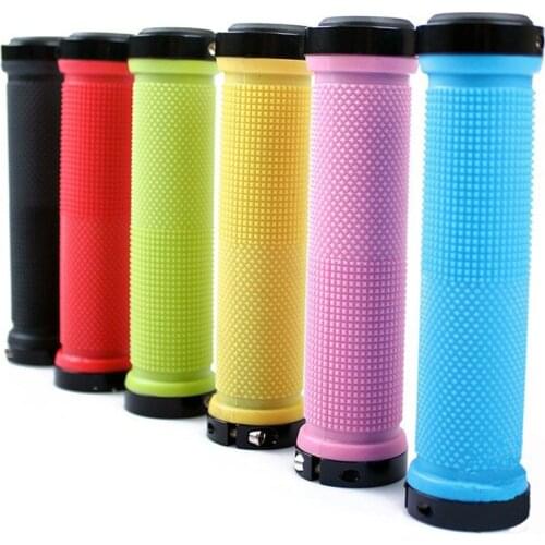 1 Pair Handlebar Grips MTB Mountain Bike Cycle Bicycle Lock handle Grips Durable PE bicicleta Rubber Grip Anti-Slip bike Parts