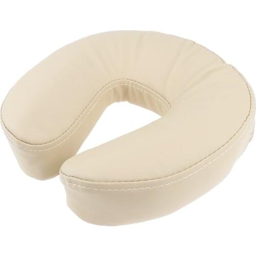 1 Piece Comfortable Sponge U Shape Face Down Pillow Neck Support Cradle Cushion Pad for Massage Table Salon Bed, 26 x 25 x 7 cm