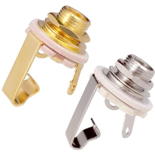 10Pcs 6.35mm 1/4" Mono Input Jack Plug Socket For Electric Guitar Bass Pickup output guitar accessories