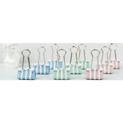 5pcs/lot 3Colors 25mm Sizes Ins Colors pink sky blue Green Binder Clips Office Study Binder Clips