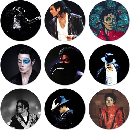 58mm Hot Dancing Michael Jackson Icons Pins Badge Decoration Brooches Metal Badges For Backpack Decoration