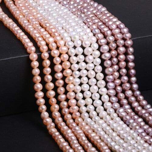 Natural Pearl Potato Shape Loose Beads 5-10mm High Quality Pink White Purple DIY Women Necklace Bracelet Jewelry