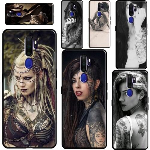 Sexy Sleeve Tattoo Girl For OPPO A52 A72 A91 A5 A9 A31 A53 2020 Reno2 Z Find X2 X3 Pro A3S A5S A1K A15 A93 Case