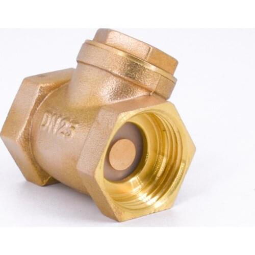 DN25 G1" BSPP Female Thread Brass Swing Check Valve One Way Thickneess 3mm Length 53mm