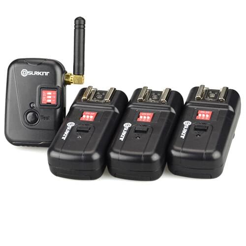 DSLRKIT PT-08XT 8 Channels Wireless/Radio Flash Trigger with Antenna with 3 Receivers