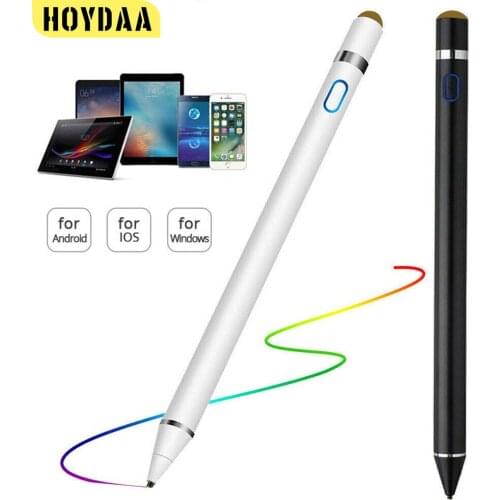 Capacitive Stylus Pen For iPad Smartphones 2 in 1 Touch Pen for Samsung Xiaomi Tablet Screen Pen Drawing Pencil Thick For Apple
