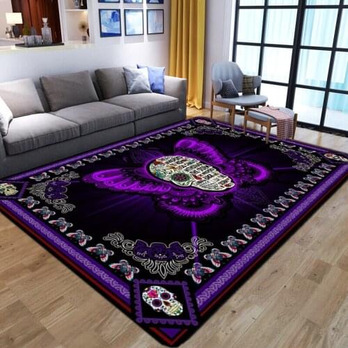 Flannel Halloween Doormats Horror Skulls 3D Printed Area Rug kitchen Mat Nordic Home Decor Large Carpets for Living Room Bedroom