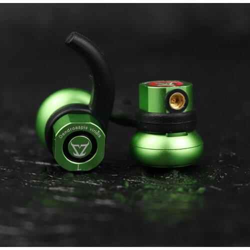 TONEKING Dendroaspis Viridis HIFI Headset Three Diaphragm Dynamic Physical Frequency Division Metal Earphone IEM With MMCX Cable