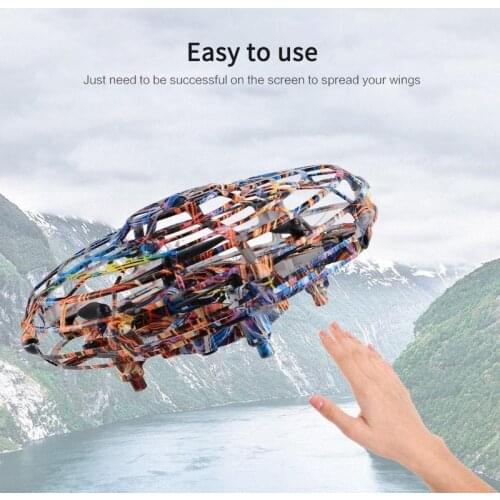 2 Colors Colorful Induction Aircraft UFO Remote Control Suspension Rotating Flying Saucer Light RC Interaction Toy For Kids Gift