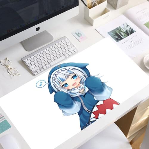 Anime Hololive gawr gura gamer Mouse Pad Large Game Size for Mat for overwatch/cs go/world of warcraft keyboard laptop mouse pad