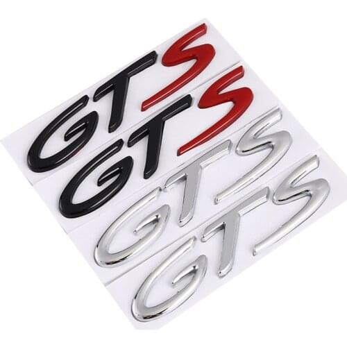 Creative 3D Car Sticker Metal GTS Chrome Emblem Badge Rear Trunk Decal Car Stickers Auto Styling Accessories Personality