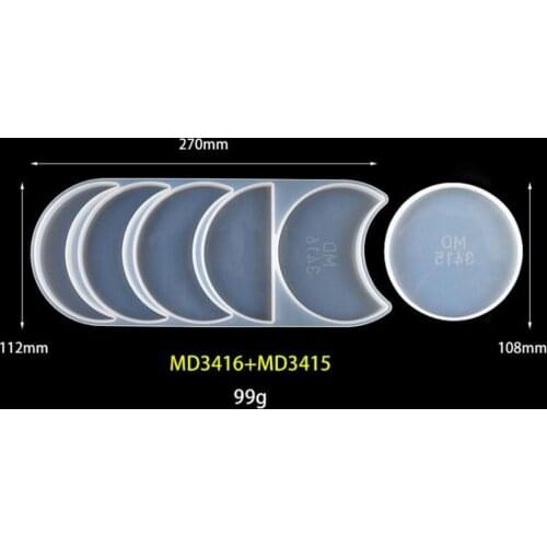 Assorted Round Coaster Resin Epoxy Silicone Molds Ornaments DIY Jewelry Casting and Crafting Pendants Crafts