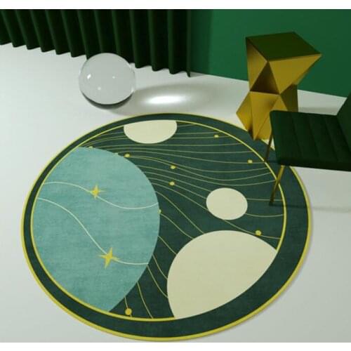 Nordic Geometric Round Carpets For Living Room Rug Home Decoration Office Flannel Area Carpet Bedroom Floor Mat Tapete Sala