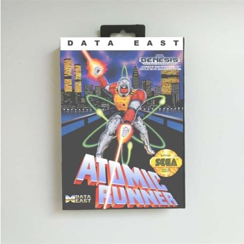 Atomic Runner - EUR Cover With Retail Box 16 Bit MD Game Card for Sega Megadrive Genesis Video Game Console