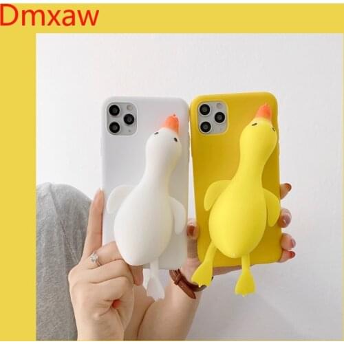 Cartoon Casing For Samsung Galaxy A82 A22 A72 A52 A71 A51 A42 A32 M42 A31 A21S A02 A02S M02S Cover Duck Goose Stress Soft Case