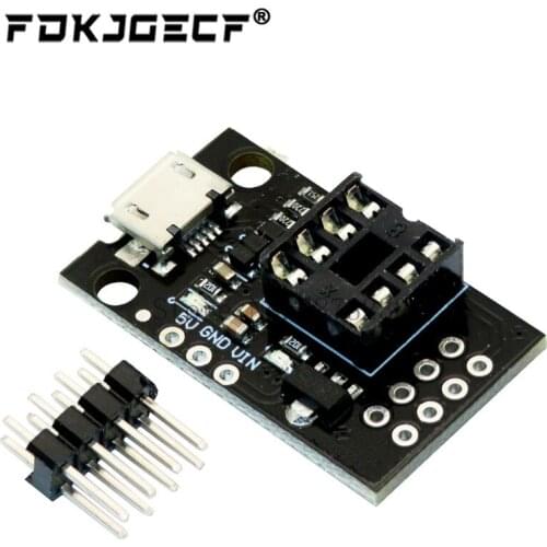Pluggable ATTINY Development Board For ATtiny13A/ATtiny25/ATtiny45/ATtiny85 Programming Editor Micro Usb Power Connector
