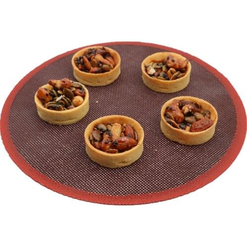 Bluedrop 24CM silicone baking mat non stick mesh pizza sheet cooking liner for cookie air frying pan sheet perforated mesh mat