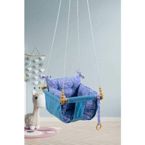 Blue Canvas Children Baby Hammock Fun Hanging Swing Play Activity Kids Boys Girls Babies Kids Safe Toy Rocking Chair Seat models