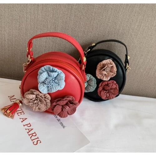 Cute Toddler Baby Flower Messenger Bag Children Kids Girls Princess Shoulder Bag Handbag Solid Princess Coin Purses