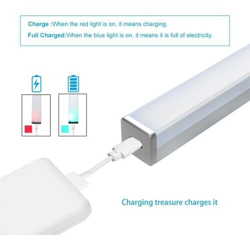 LED Night Light Motion Sensor Light USB Charge Perated Wireless Wall Night Lamp For Corridor Closet Kitchen Cabinet Door Wardrob