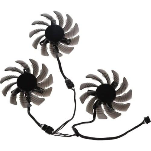 3Pcs 75MM T128010SU 0.35A Graphics Video Card Cooling Fans for Gigabyte AORUS GTX 1060 1070 1080 G1 GTX 1070Ti 1080Ti 960 980Ti