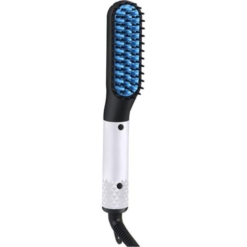 2019 Male Beard and Hair Iron Quick Beard Hair Straightener Comb Electric Heating Hair Styling Brush Show Cap Shopify Dropship
