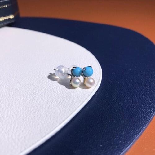 European Style 925 Sterling Silver Earrings Findings Settings Base Mountings Parts Mounts for Pearls Agate Crystal Stones Jade