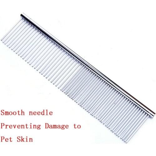 19cm Pet Beauty Comb Professional Fur Removal Stainless Steel Dog Cat Grooming Comb Cleaning Hair Trimmer Brush Barber Supplies