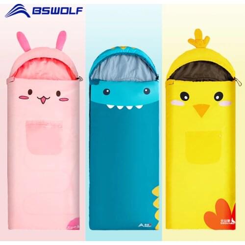 BSWolf Camping Sleeping bag for kids Ultralight Children Sleeping bags Camping Equipment