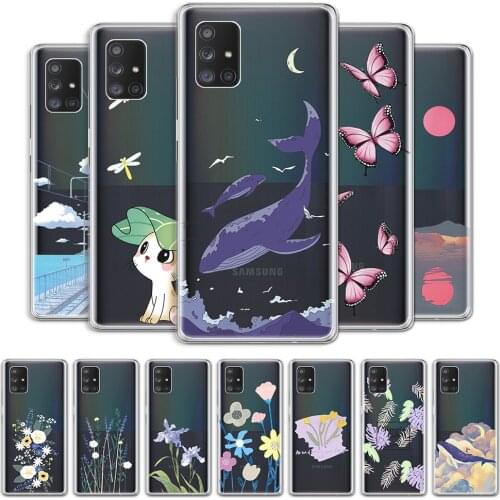 For Samsung A51 Case Clear Phone Case For Samsung A51 a51 Fundas on For Samsung Galaxy A51 4G 5G Transparent Cute Cover Bumper
