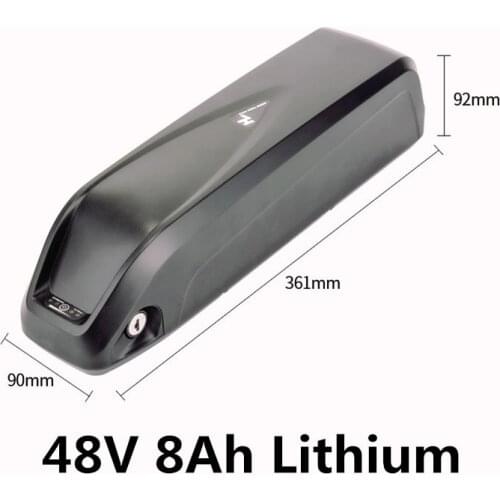 Downtube 48V 8Ah Lithium Li ion battery pack with BMS for E-bike electric bicycle motor mountain bike+Charger