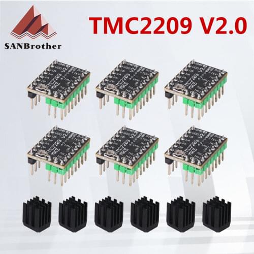 TMC2209 Stepper Motor Driver StepStick 3d printer parts 2.5A ultra silent For Gen_L Robin Nano SKR V1.3 mini E3 for Ender 3
