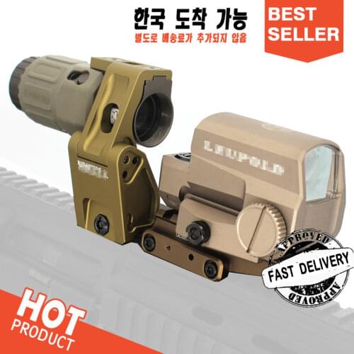 LCO Red Dot With G33 Magnifier With Fast Riser and FTC Mount 4PCS Airsoft Scope Combos