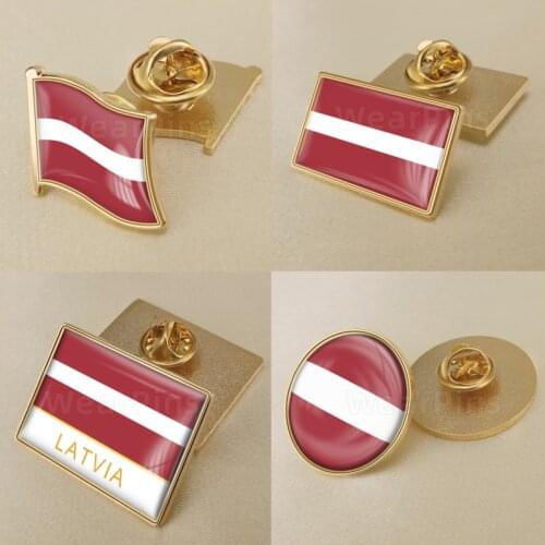 Coat of Arms of Latvia/Latvians Flag National Emblem Brooch/Badges/Lapel Pins