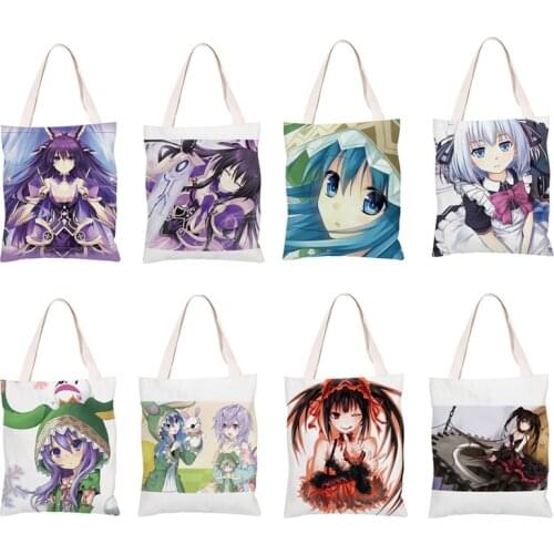 24Kinds Date A Live Yoshino Tokisaki Kurumi Yatogami Tenka Kotori Itsuka Canvas Satchel Bag Shoulder Student handbag Outdoor