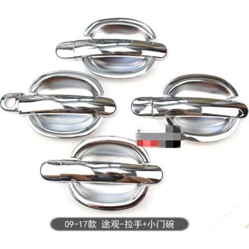 ABS Chrome Door Handle Bowl Door handle Protective covering Cover Trim Car-styling for Volkswagen Tiguan 2009-2017