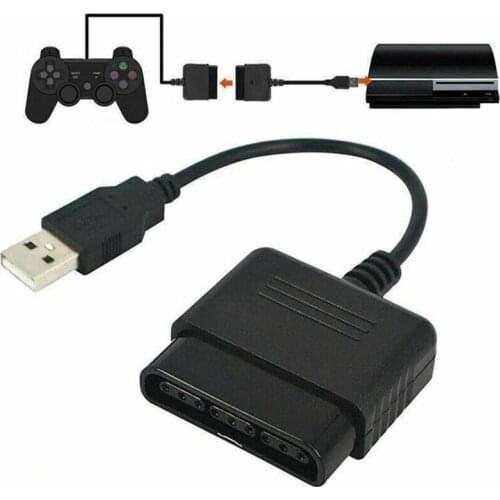 PS2 to PS3 Adapter Cable For PC USB Controller Converter Adapter Cable Black New For Gaming Charger Accessories 1PC