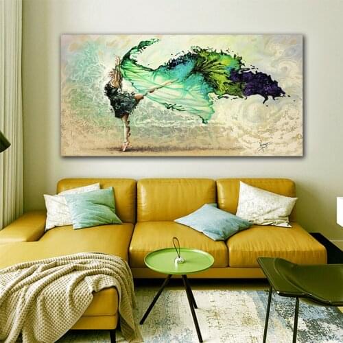 GOODECOR Dancer girl canvas printing modern wall art for livingroom 140by70cm wall painting home decoration