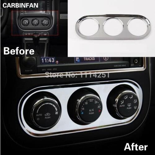Air Condition Adjust Button Panel Trim Stainless Steel Sticker For Jeep Compass 2011 2012 2013 2014 2015 2016