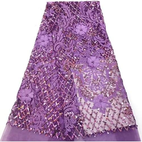 Free Shipping 3D flowers French net Lace African French Embroidery Net Lace Fabric YG-555 for sexy dress